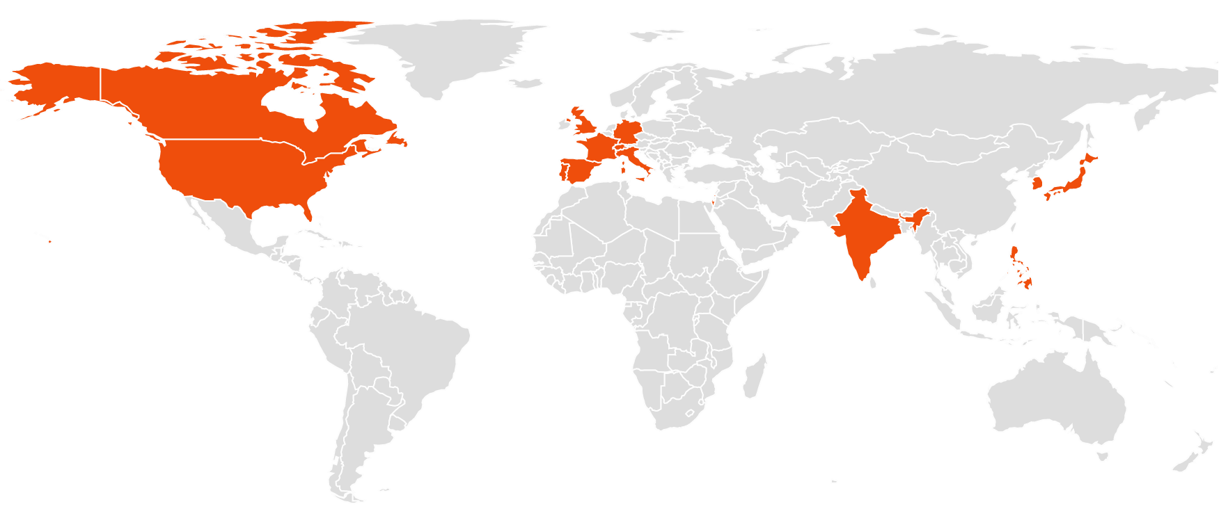 Countries with YC founder opens in the first 24 hours